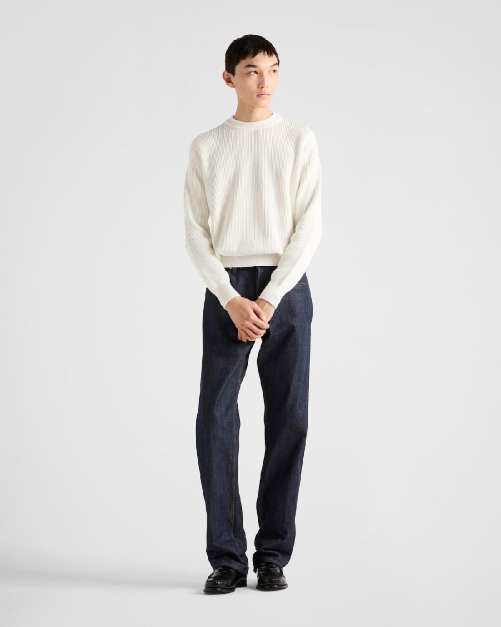 Prada Jersey de algodón con cuello redondo