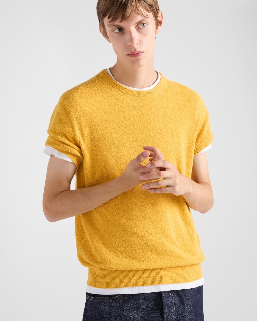 Prada Jersey De Algodón De Manga Corta