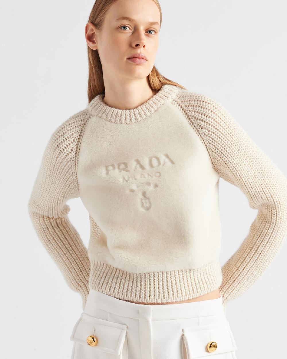 Prada Jersey De Alpaca Con Cuello Redondo
