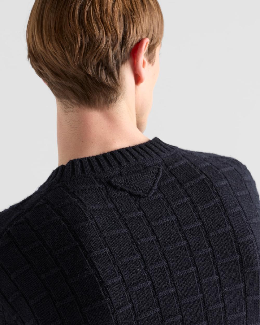 Prada Jersey De Cachemir Con Cuello Redondo