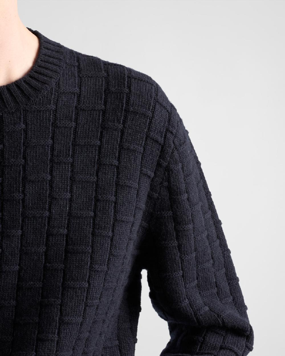 Prada Jersey De Cachemir Con Cuello Redondo