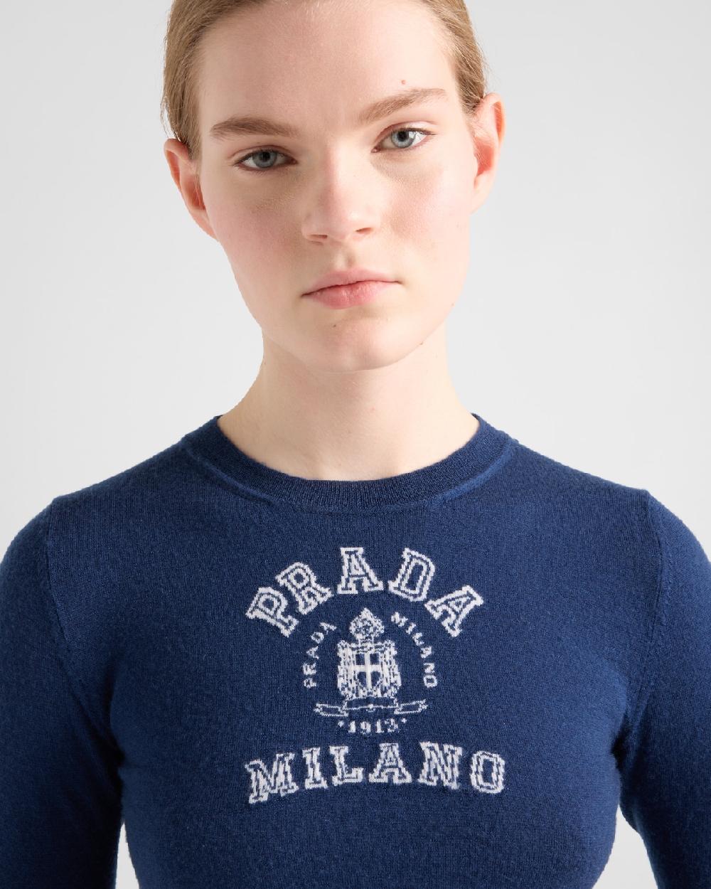 Prada Jersey De Cachemir Con Intarsia