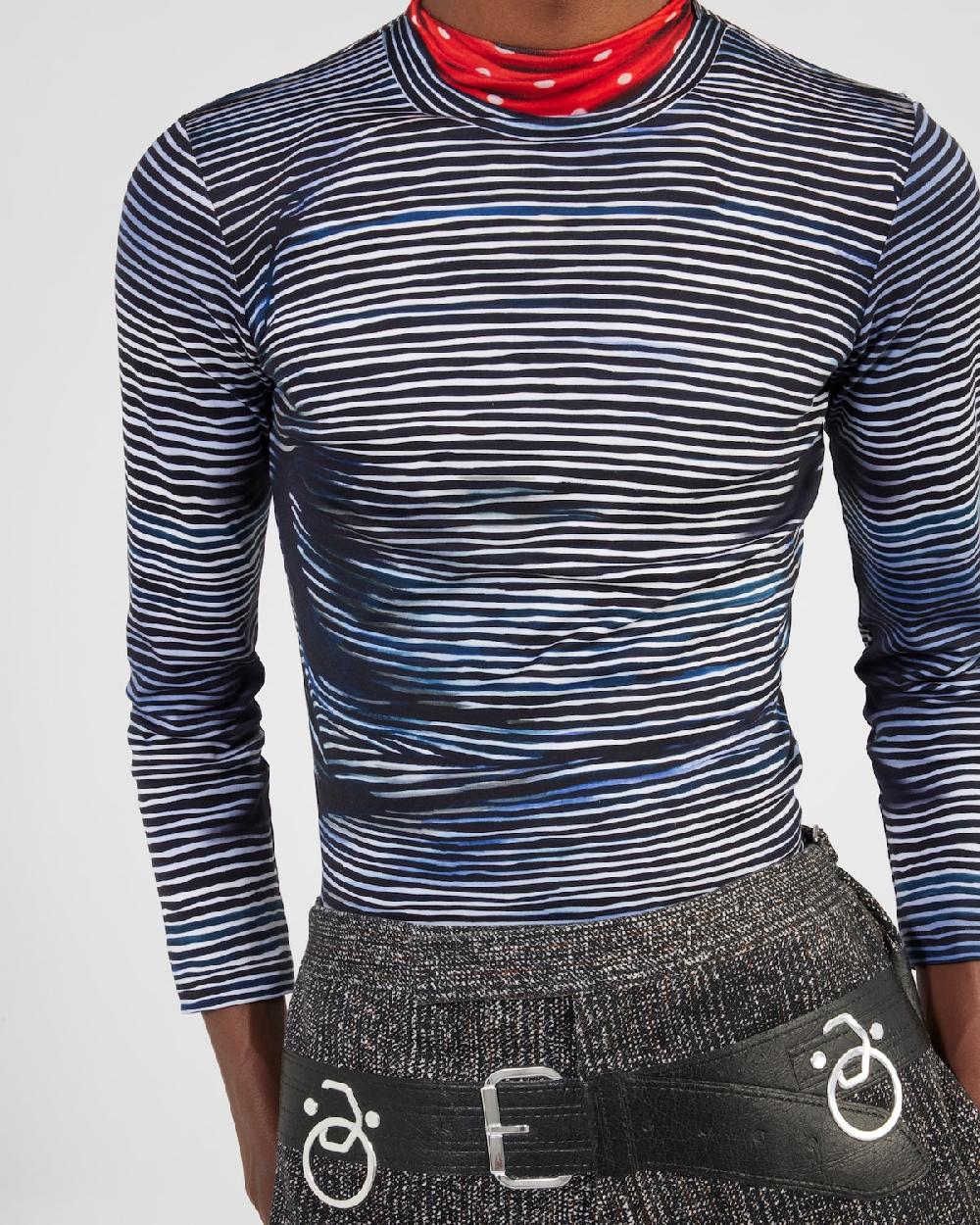 Prada Jersey De Cuello Alto De Algodón