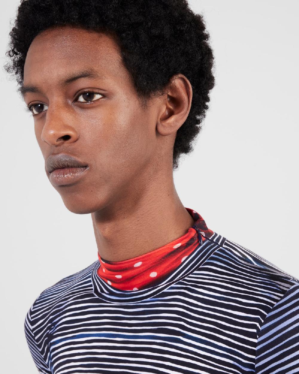 Prada Jersey De Cuello Alto De Algodón