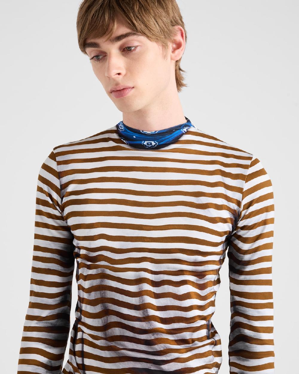 Prada Jersey De Cuello Alto De Algodón