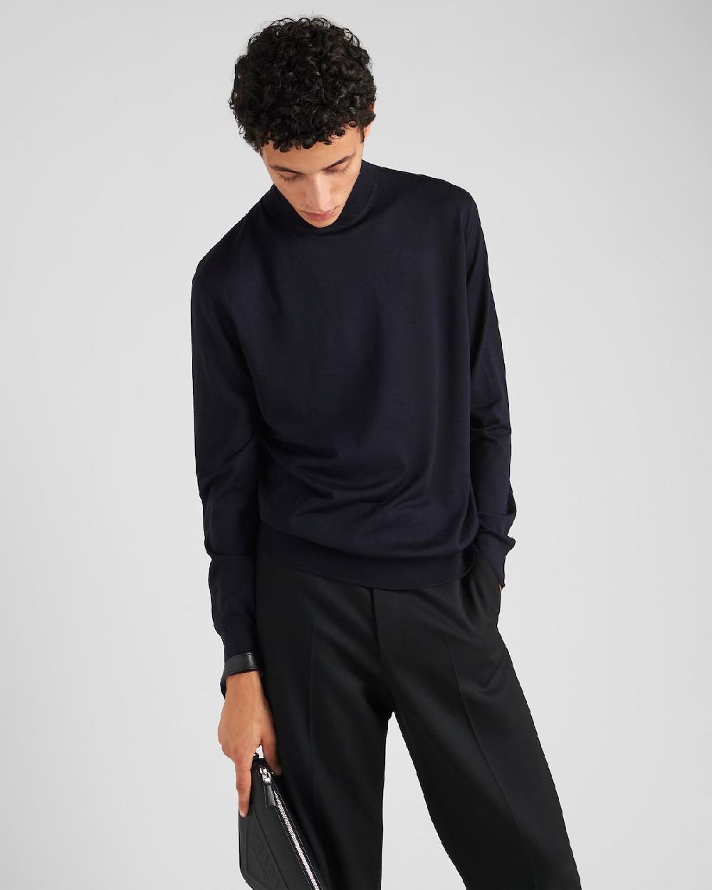 Prada Jersey De Cuello Alto De Lana