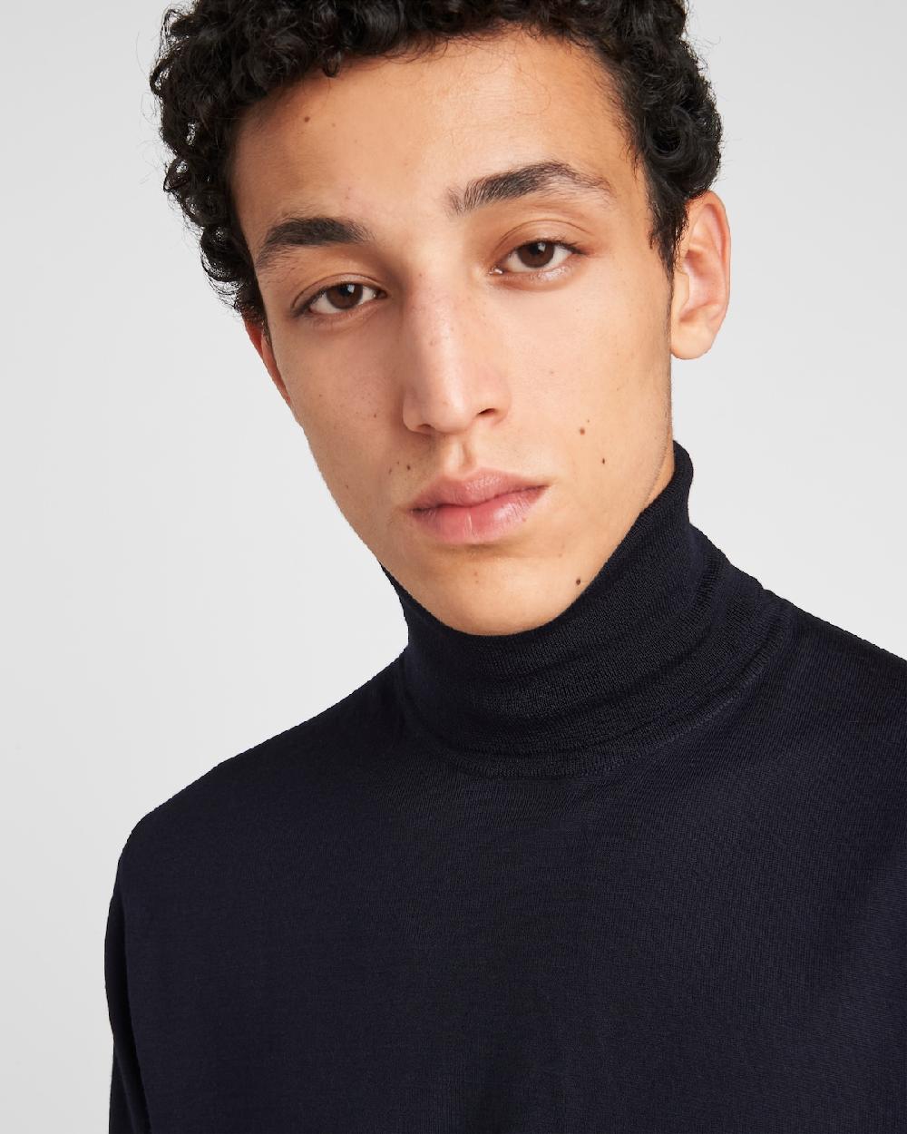 Prada Jersey De Cuello Alto De Lana