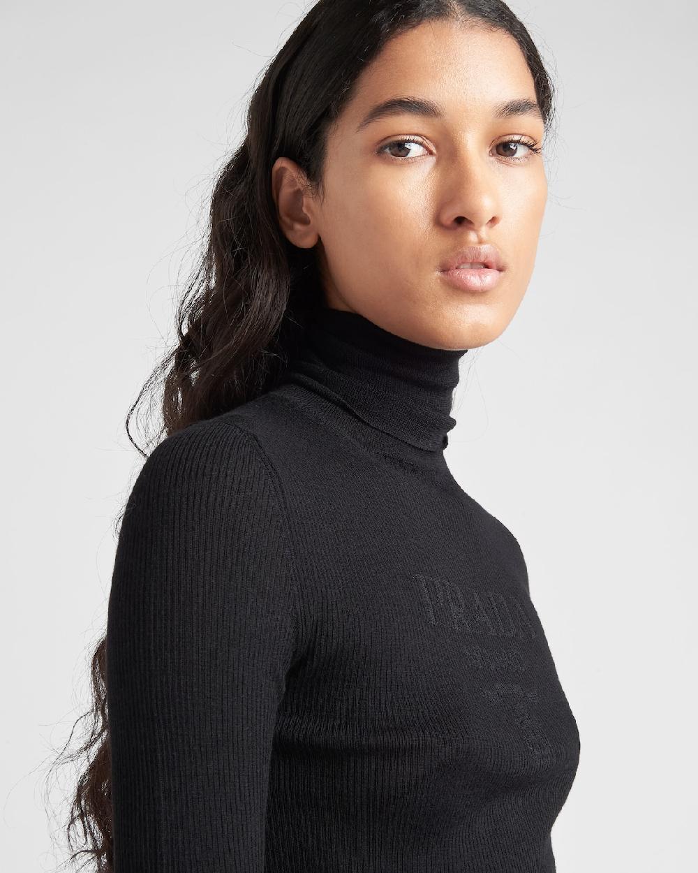 Prada Jersey De Cuello Alto De Lana Superfina