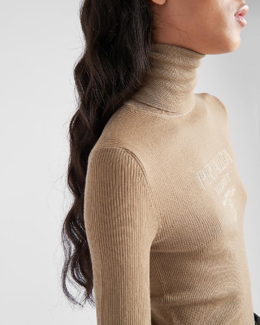 Prada Jersey De Cuello Alto De Lana Superfina