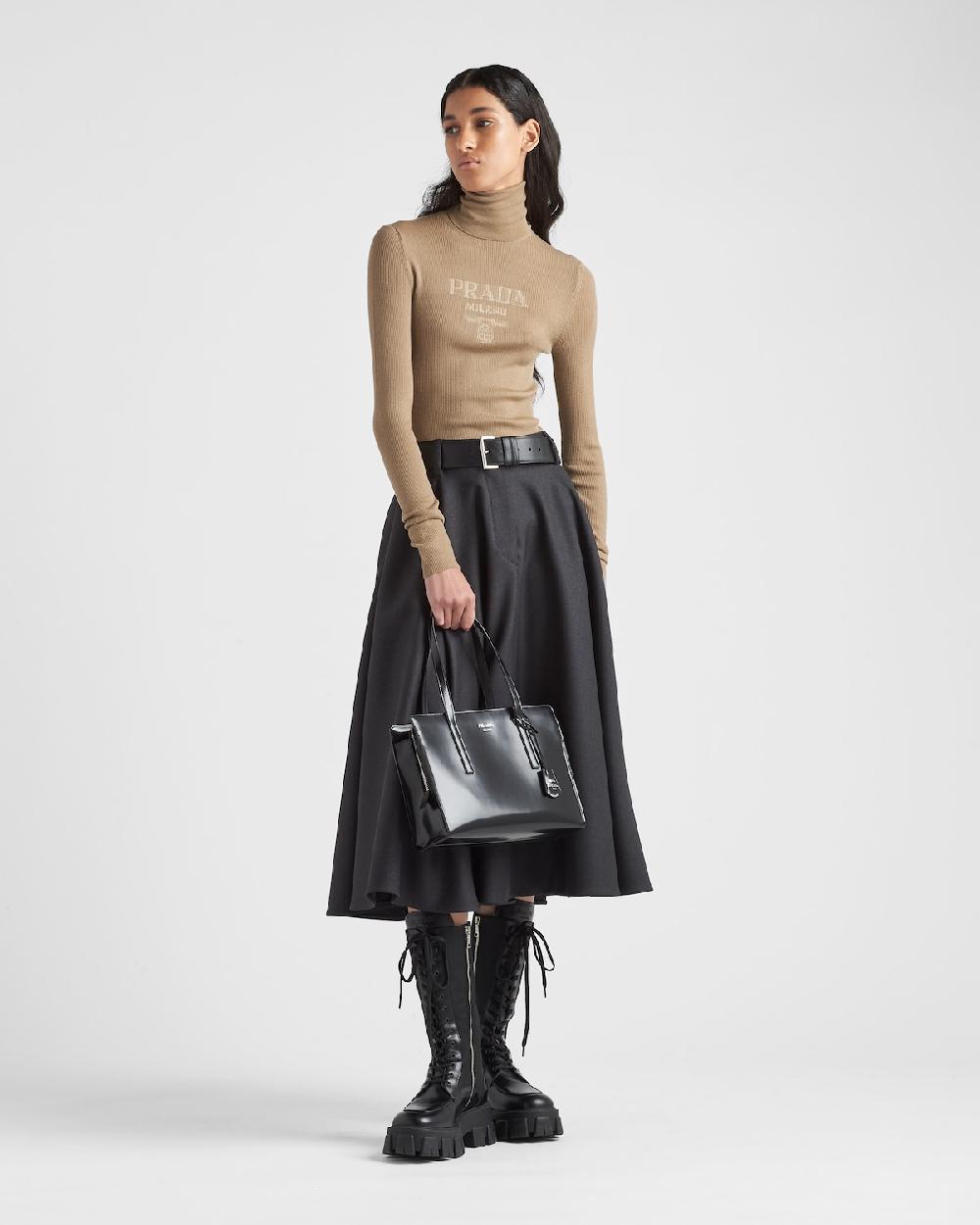 Prada Jersey de cuello alto de lana superfina