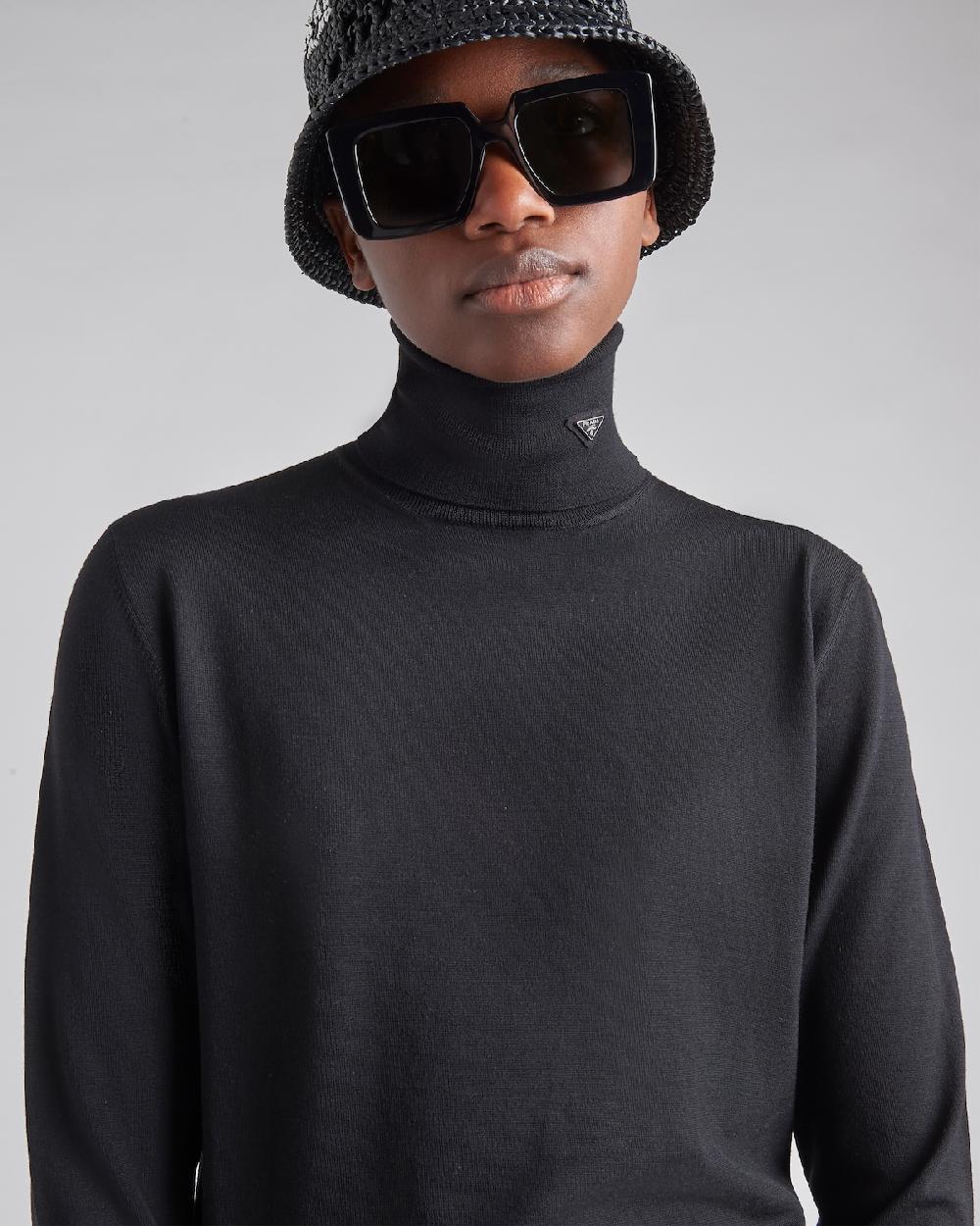 Prada Jersey De Cuello Alto De Lana Superfina