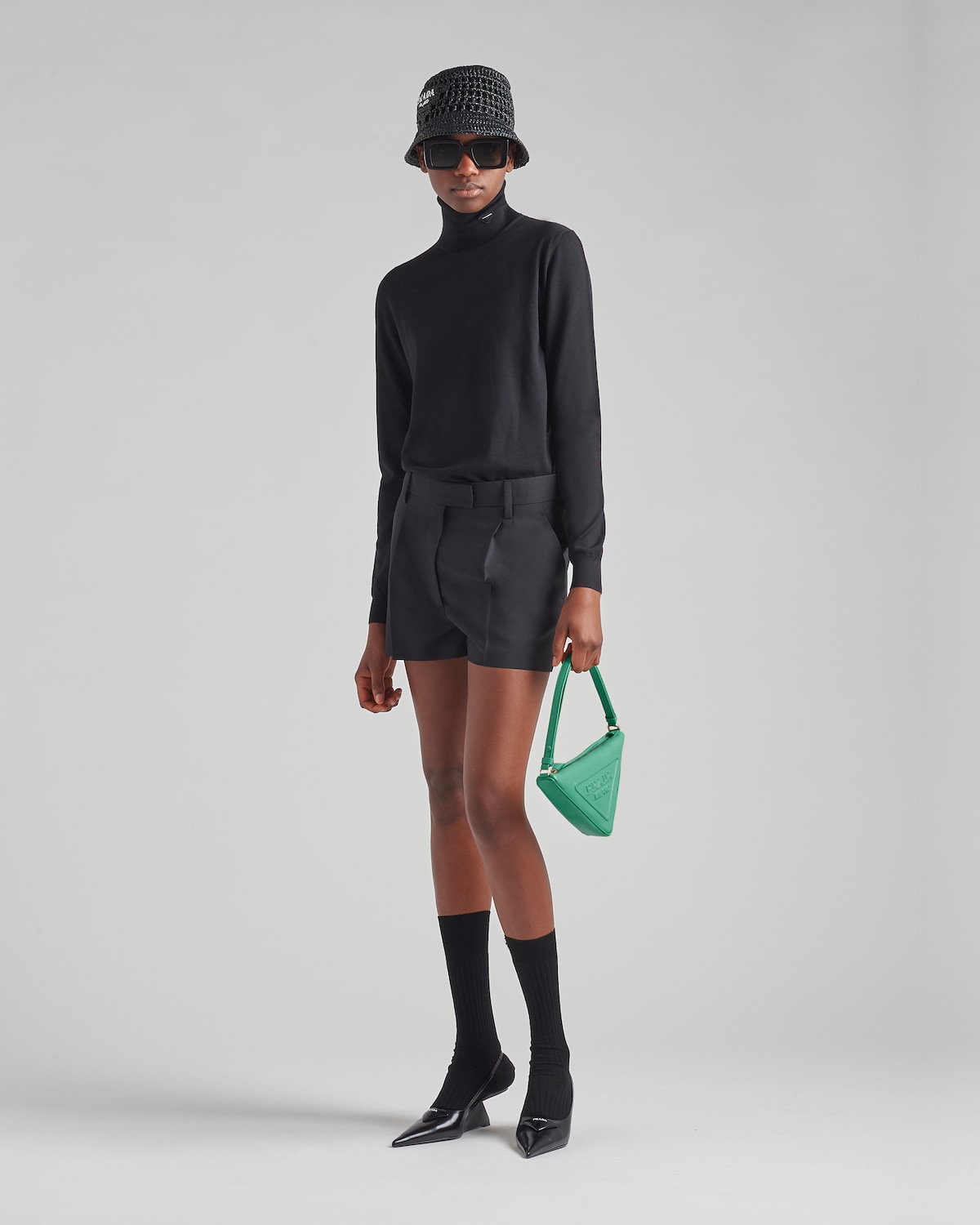 Prada Jersey de cuello alto de lana superfina