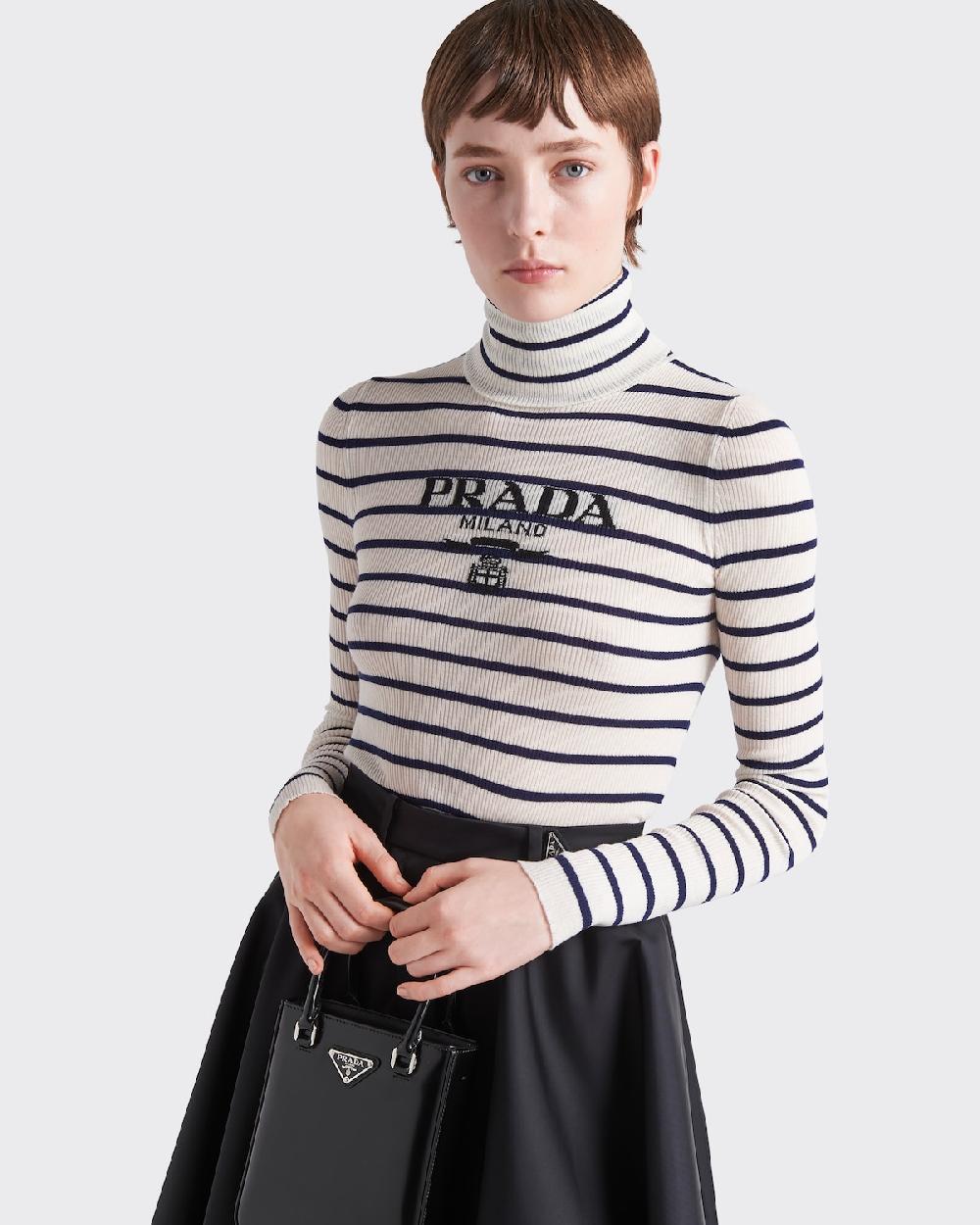 Prada Jersey De Cuello Alto De Lana Superfina