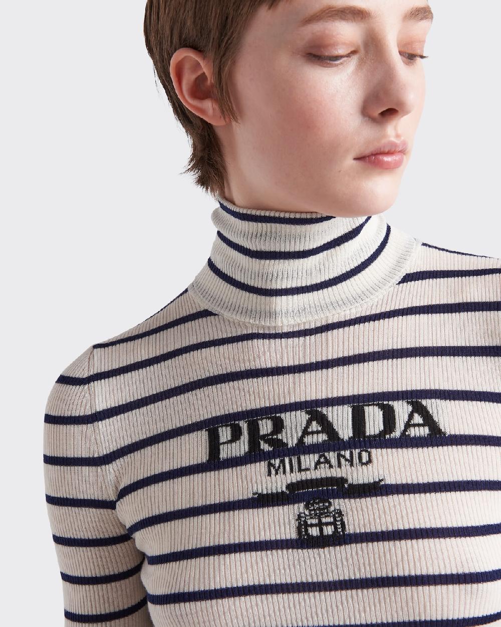 Prada Jersey De Cuello Alto De Lana Superfina