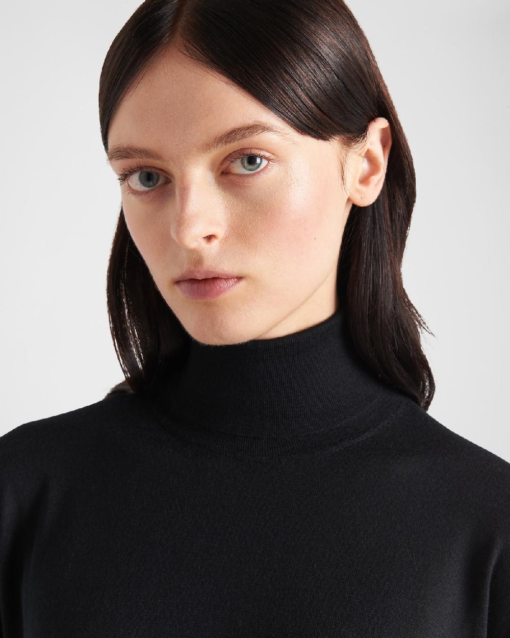 Prada Jersey De Cuello Alto De Lana Y Cachemir