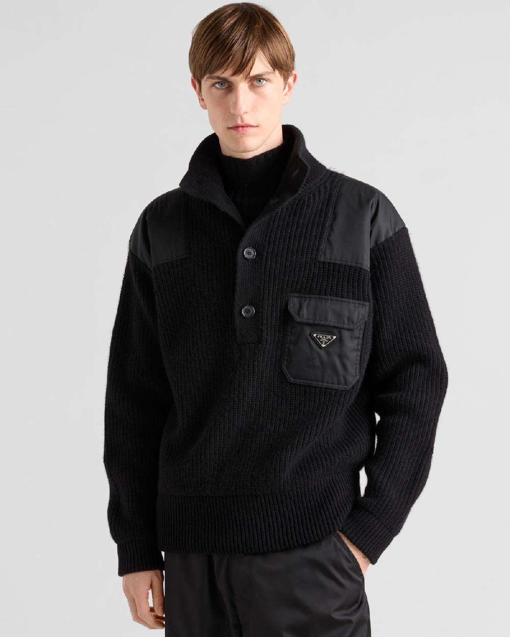 Prada Jersey De Cuello Alto En Cachemir Y Lana