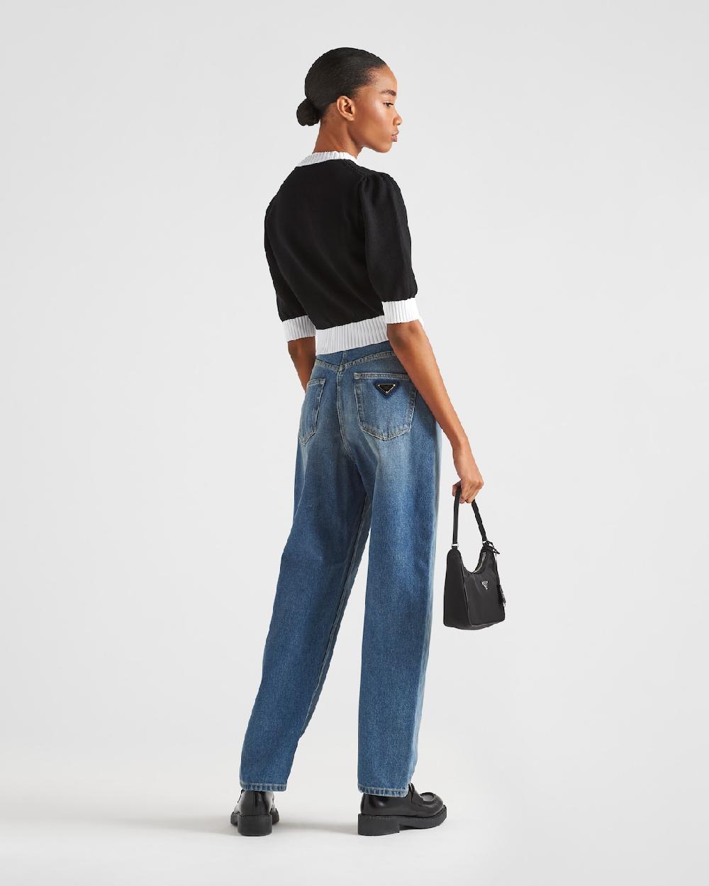 Prada Jersey De Cuello Redondo De Algodón