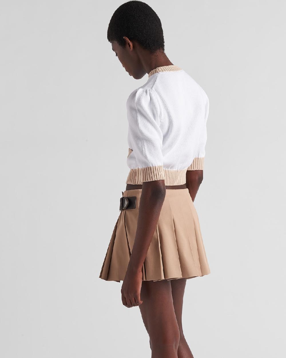 Prada Jersey De Cuello Redondo De Algodón