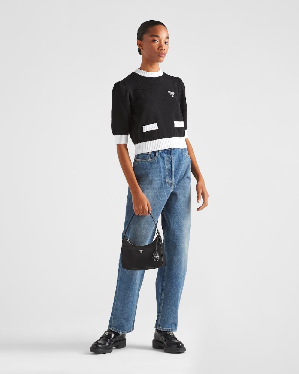 Prada Jersey de cuello redondo de algodón