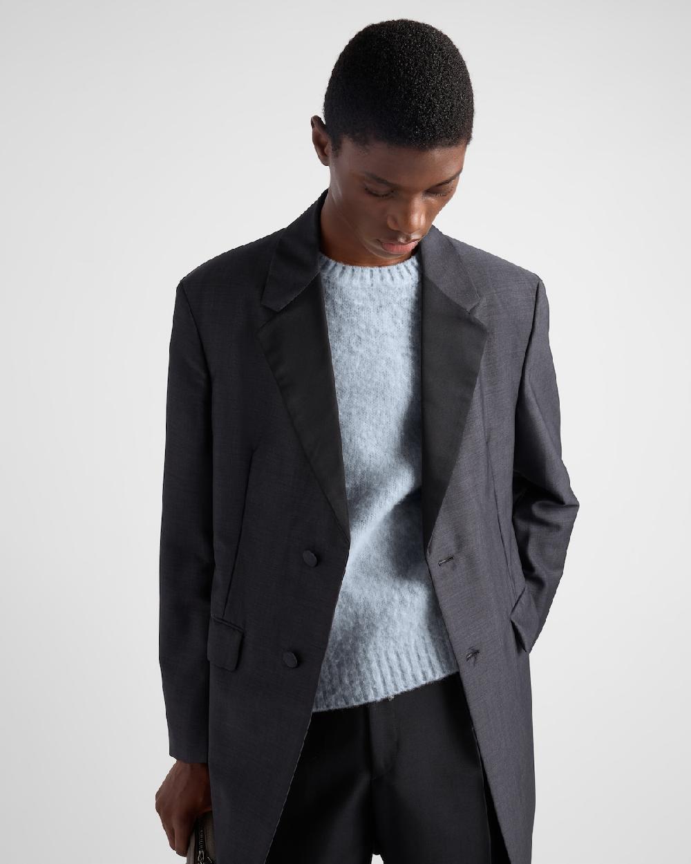 Prada Jersey De Cuello Redondo De Lana Shetland