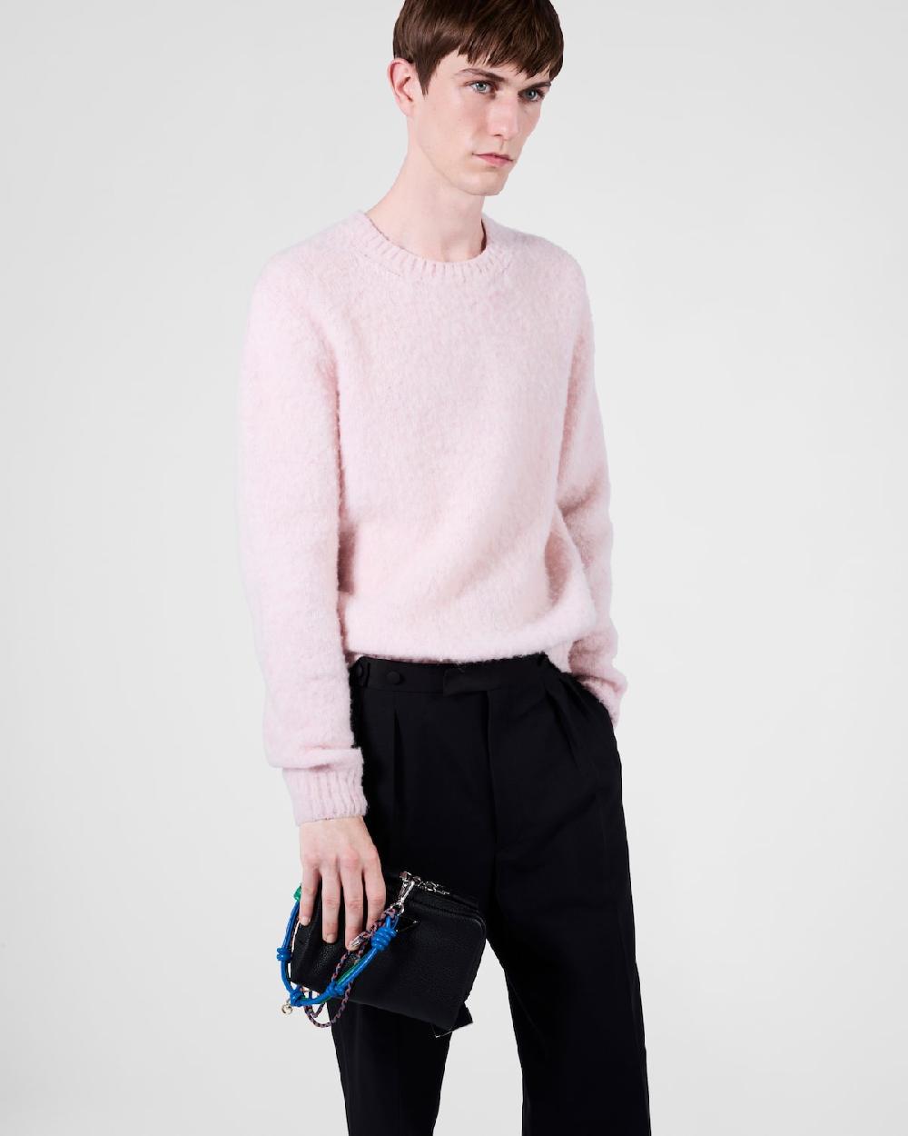 Prada Jersey De Cuello Redondo De Lana Shetland