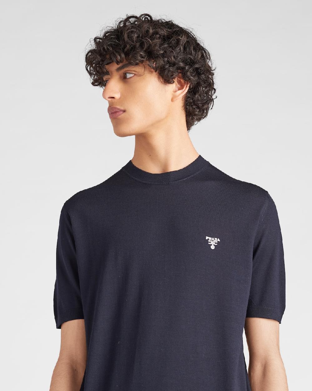 Prada Jersey De Cuello Redondo De Lana Superfina