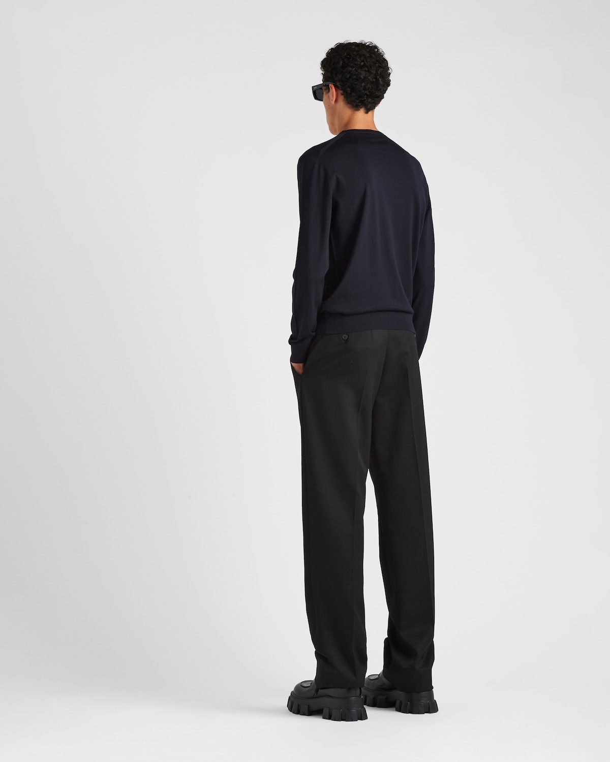 Prada Jersey De Cuello Redondo De Lana Superfina