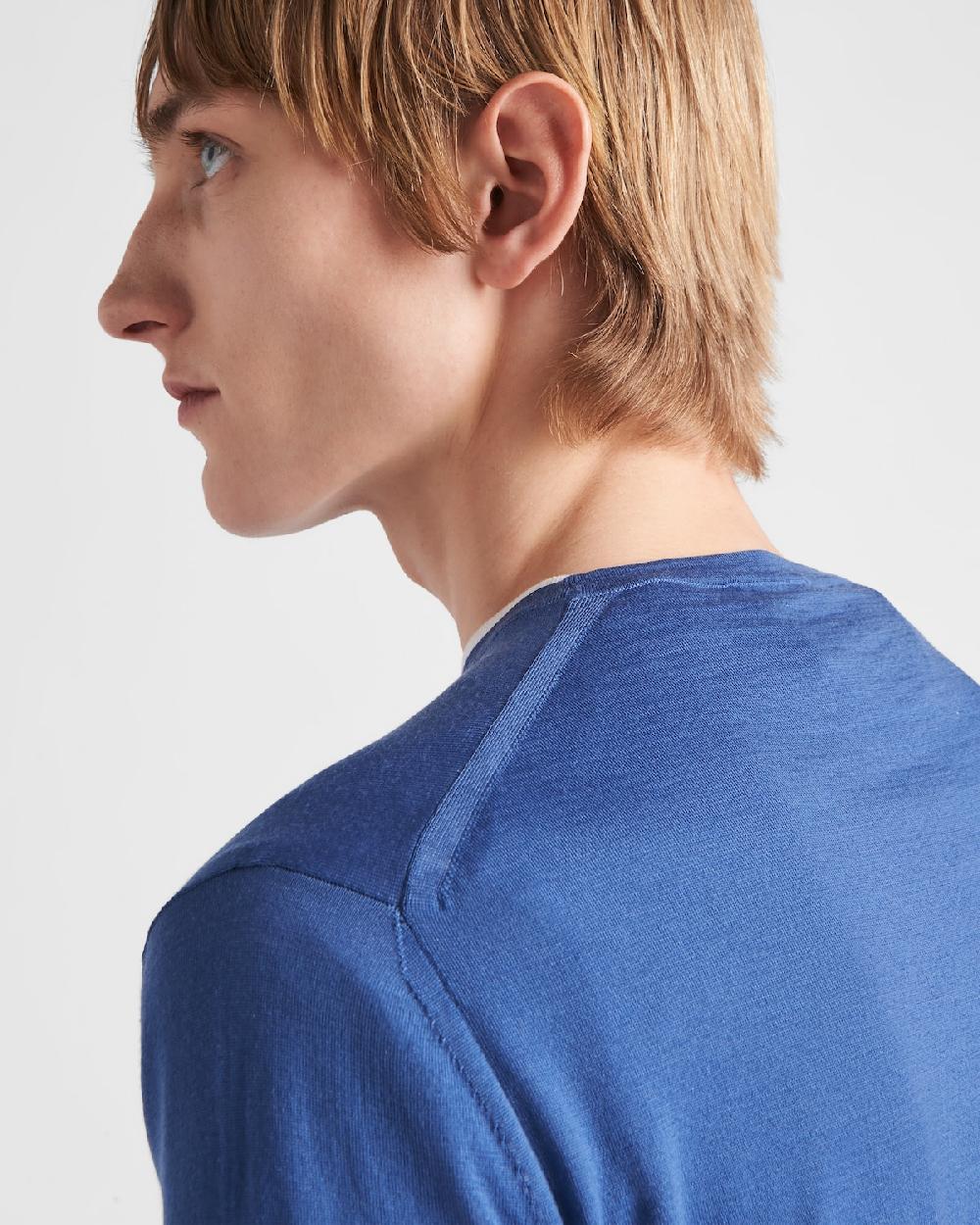 Prada Jersey De Cuello Redondo De Lana Superfina