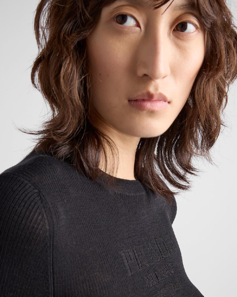 Prada Jersey De Cuello Redondo De Lana Superfina