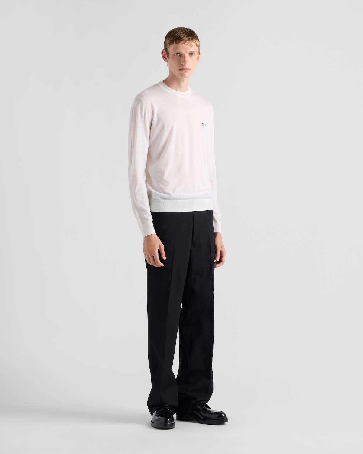 Prada Jersey de cuello redondo de lana superfina