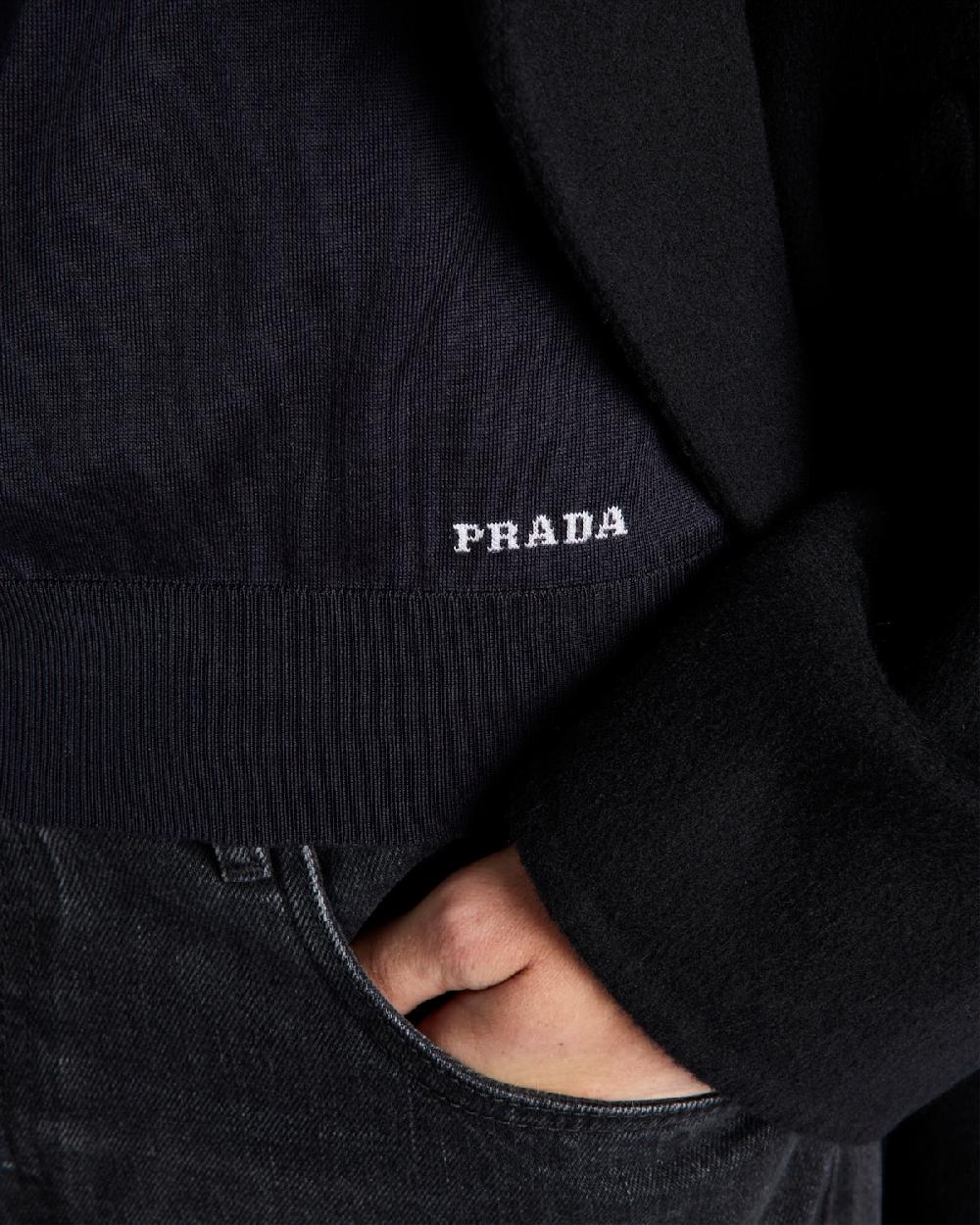 Prada Jersey De Cuello Redondo De Seda