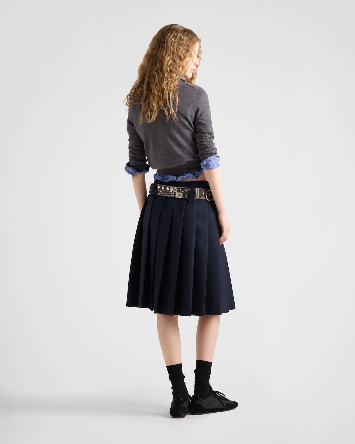 Prada Jersey De Lana Con Cuello Redondo