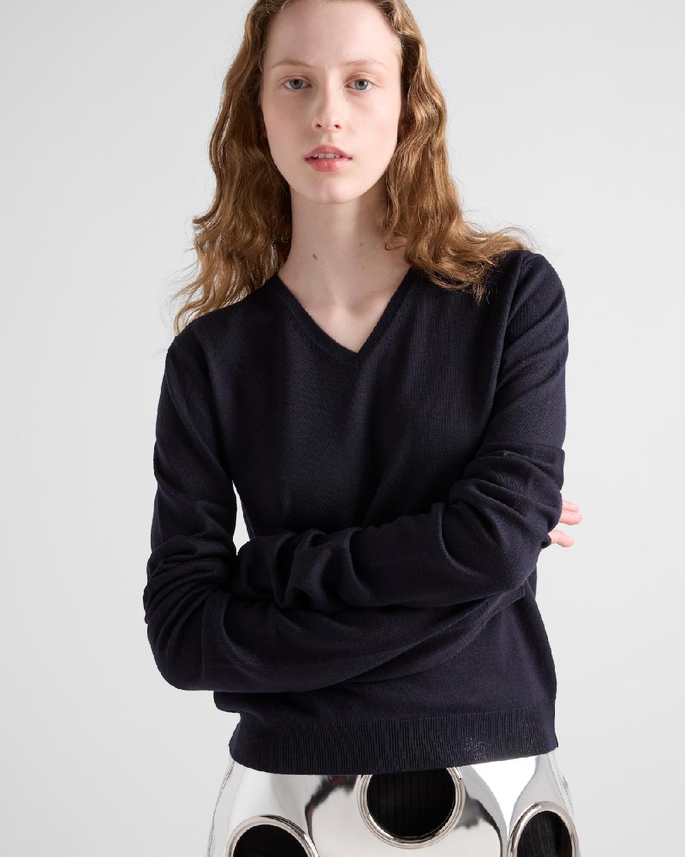 Prada Jersey De Lana Con Escote En V