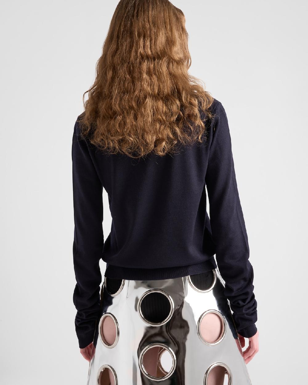 Prada Jersey De Lana Con Escote En V