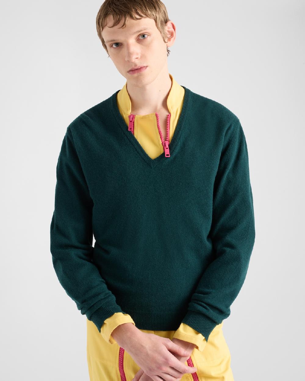 Prada Jersey De Lana Con Escote En V