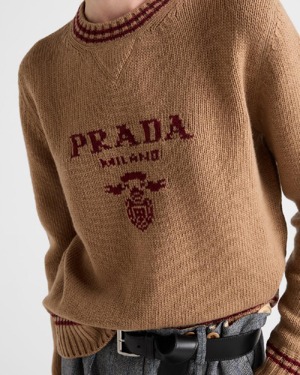 Prada Jersey De Lana Y Cachemir Con Cuello Redondo