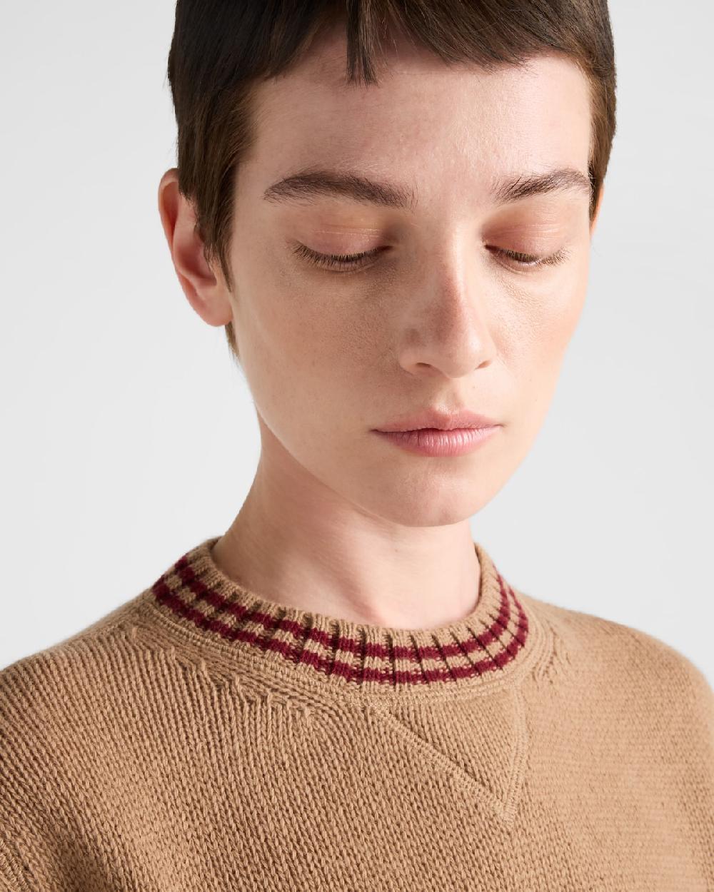 Prada Jersey De Lana Y Cachemir Con Cuello Redondo