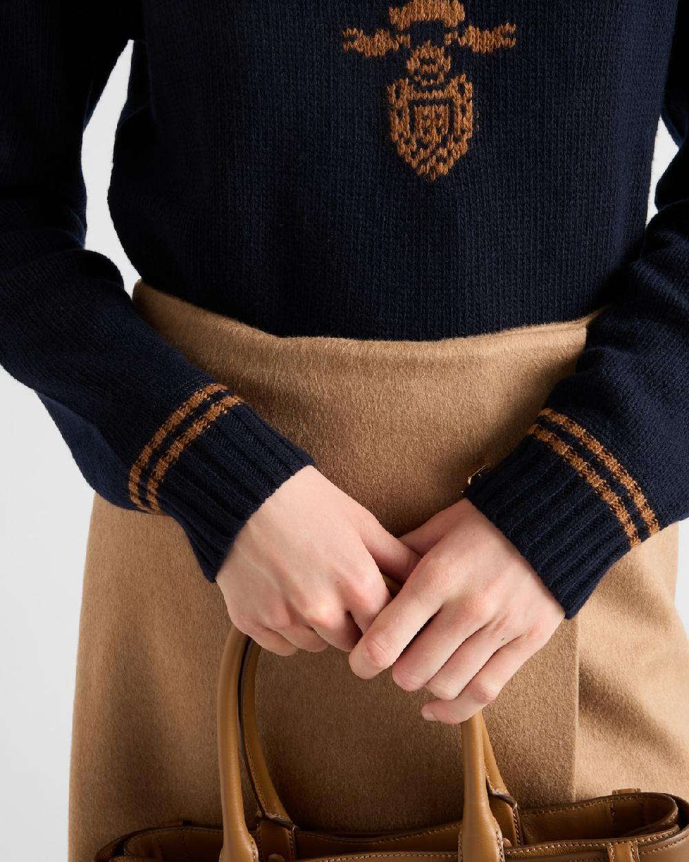 Prada Jersey De Lana Y Cachemir Con Cuello Redondo