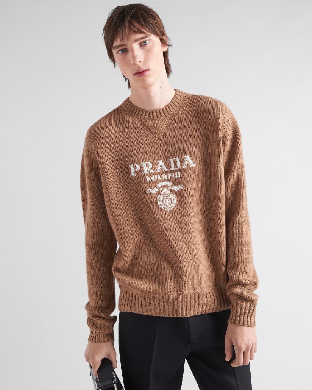 Prada Jersey De Lana Y Cachemir Con Cuello Redondo