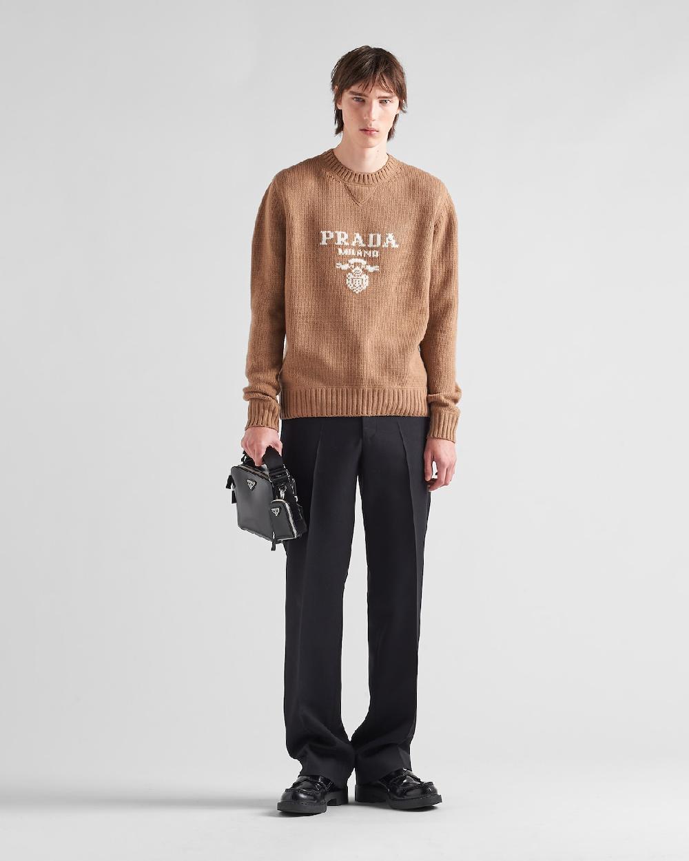 Prada Jersey de lana y cachemir con cuello redondo