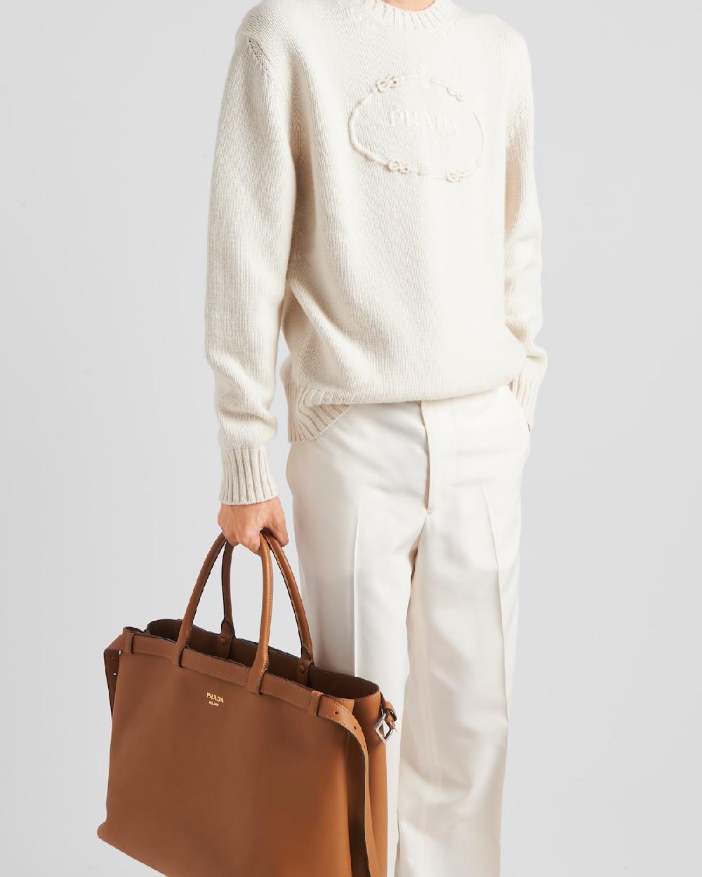 Prada Jersey De Lana Y Cachemir Con Cuello Redondo