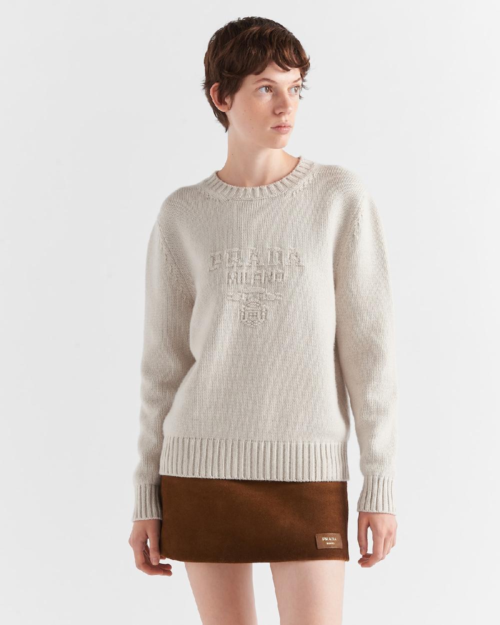 Prada Jersey De Lana Y Cachemir Con Cuello Redondo