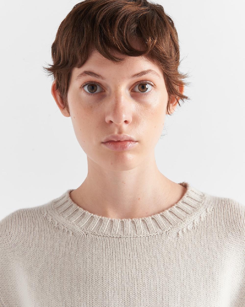 Prada Jersey De Lana Y Cachemir Con Cuello Redondo