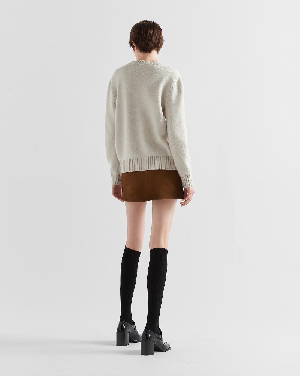 Prada Jersey De Lana Y Cachemir Con Cuello Redondo