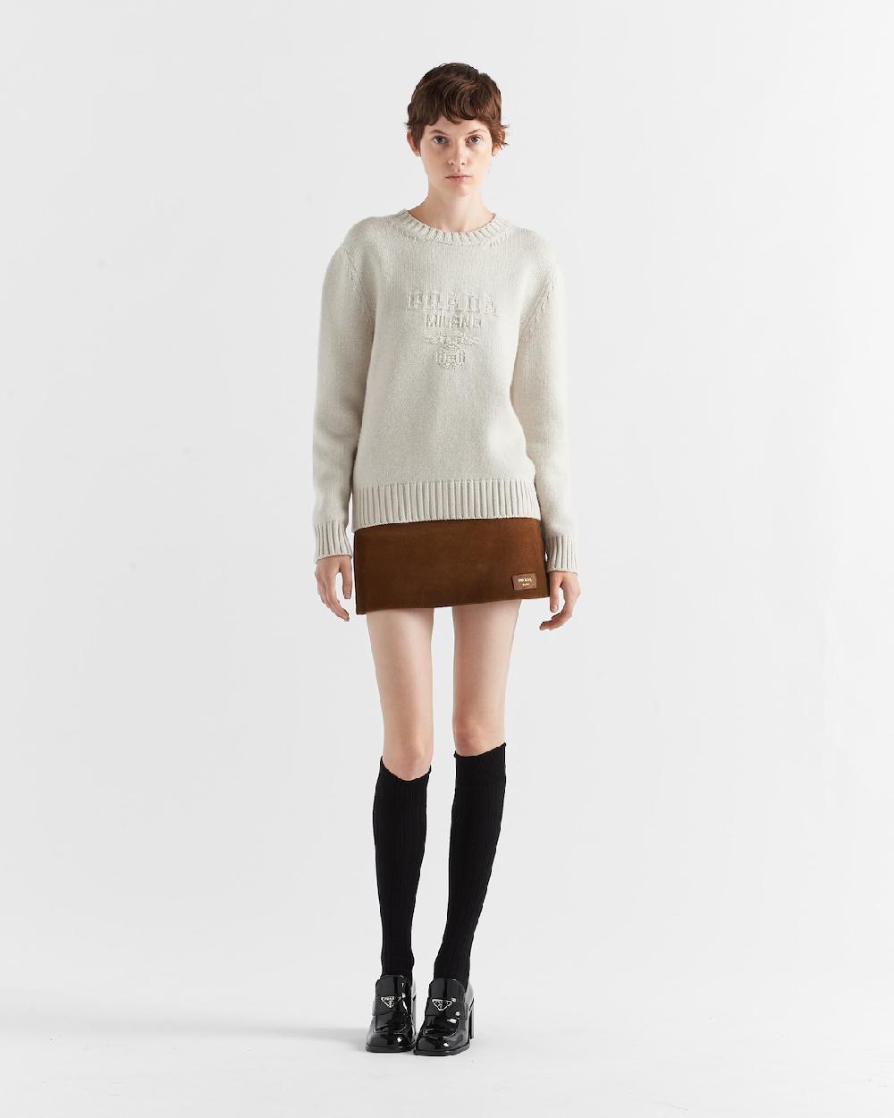 Prada Jersey de lana y cachemir con cuello redondo