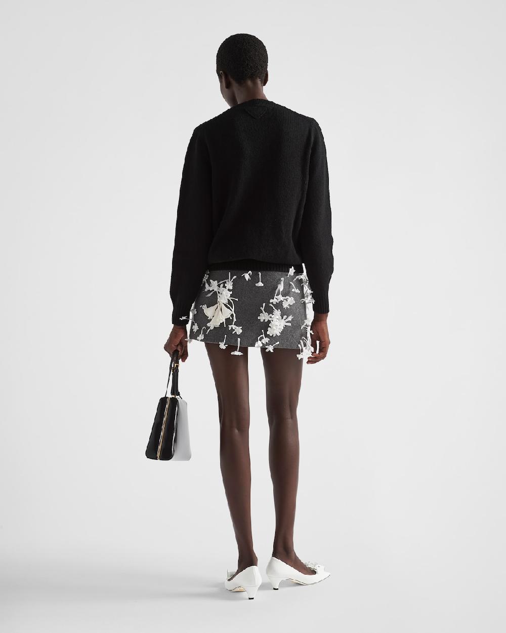 Prada Jersey De Lana Y Cachemir Con Cuello Redondo