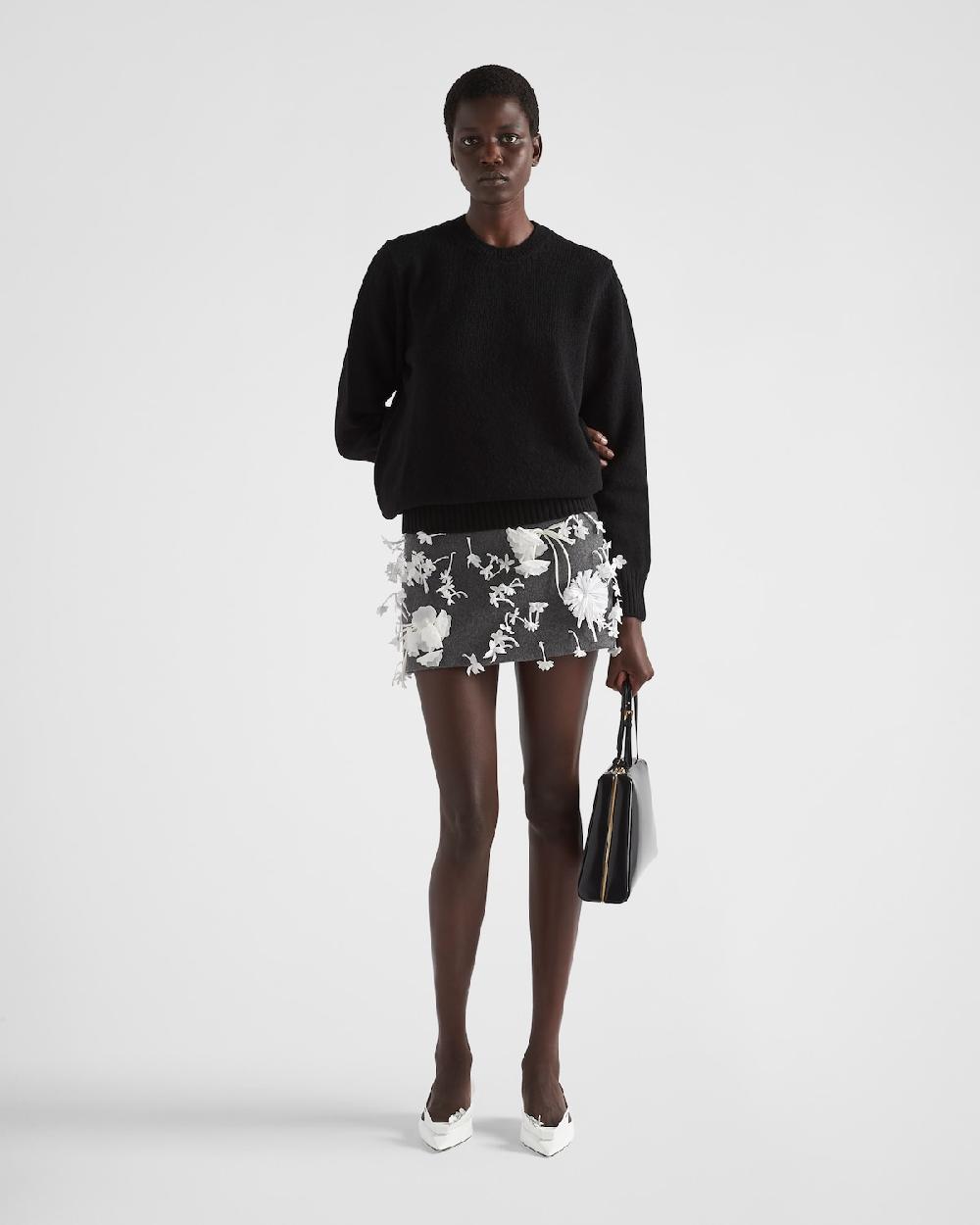 Prada Jersey de lana y cachemir con cuello redondo