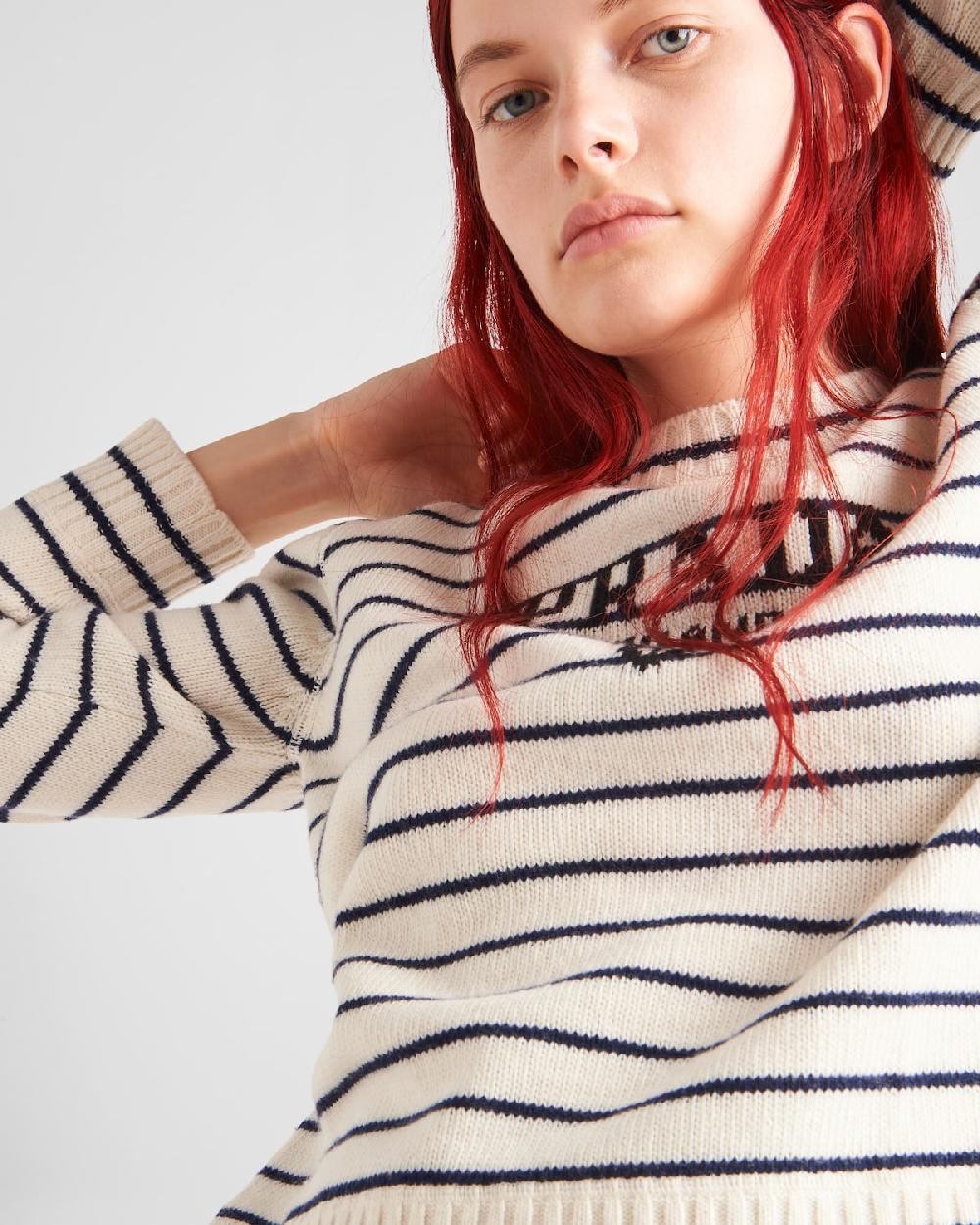 Prada Jersey De Lana Y Cachemir Con Cuello Redondo