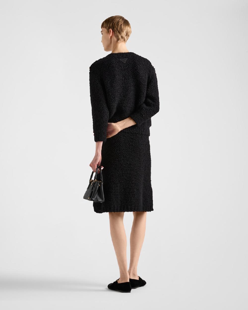 Prada Jersey De Mohair Bouclé De Cuello Redondo