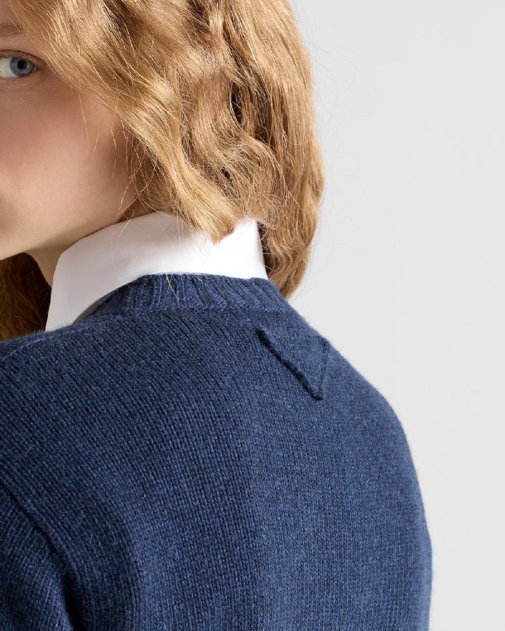 Prada Jersey De Re-Cashmere En Punto Acanalado